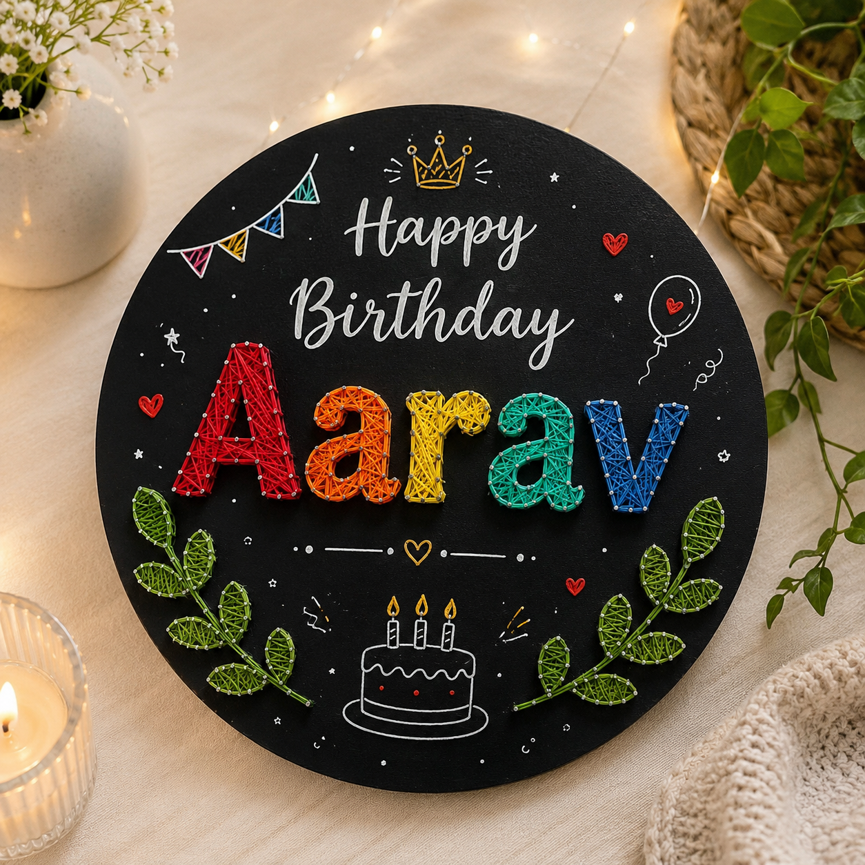 Birthday Bloom String Art