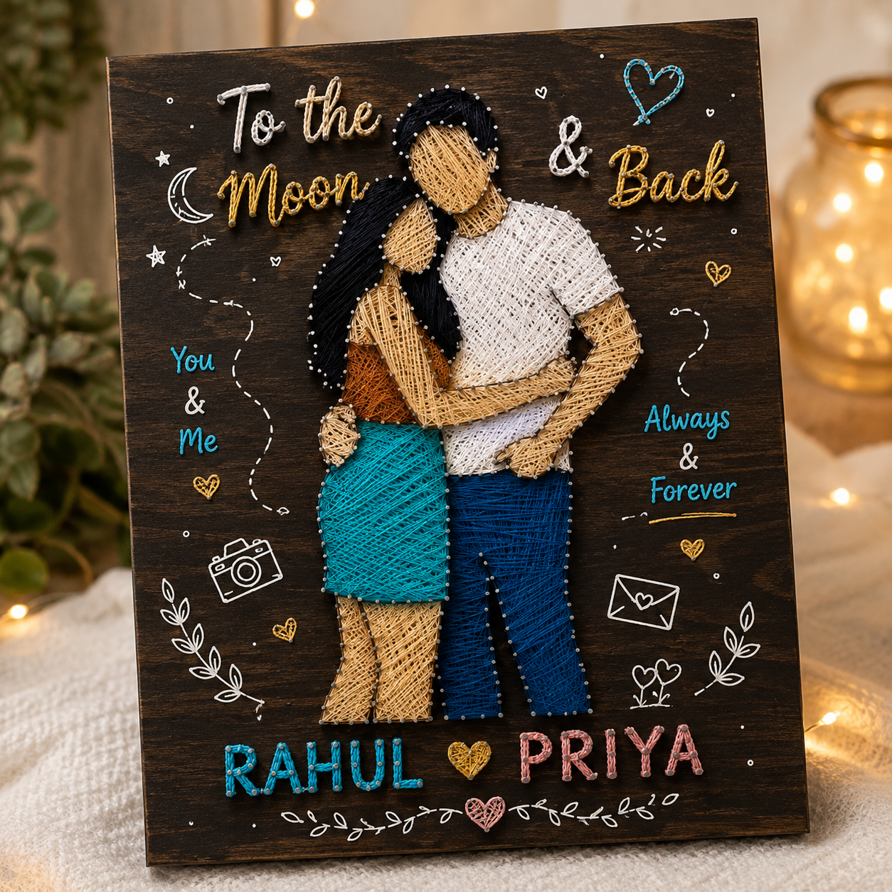 Moonbound Love String Art